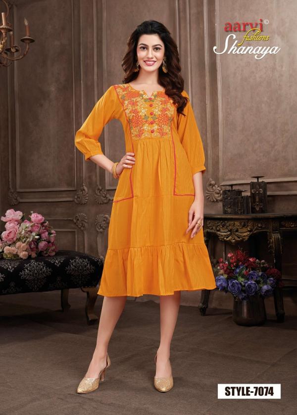 Aarvi Fashion Shanaya Vol-6 Rayon Exclusive Designer Kurti Collection